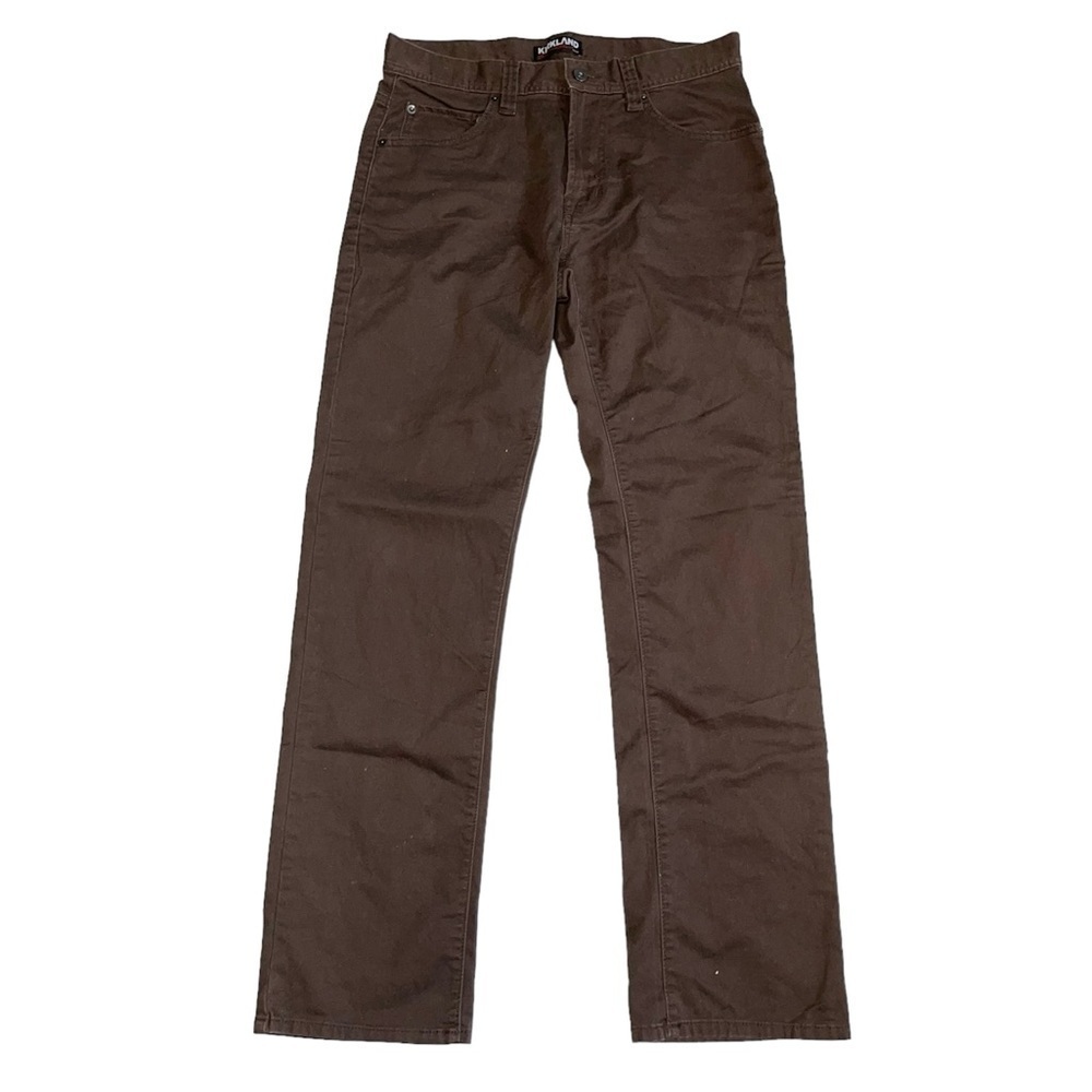 3/$20 ❤️ Kirkland Brown High Rise Straight Pants 32 x 32